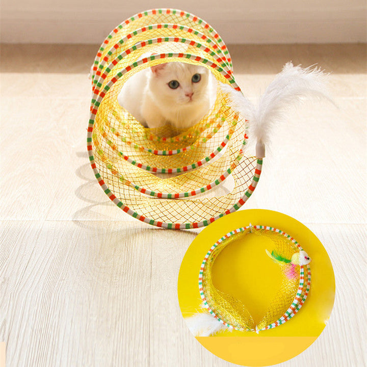 Discover the Joy of Playtime with Our Foldable Storage Interactive Pet Tunnel Play Toys Organizing Bag